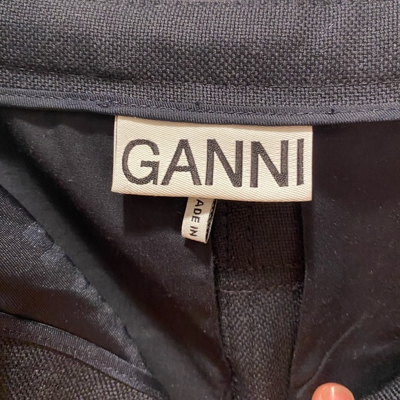 GANNI Wide Leg Cargo Pants, Dark Blue - Size 36 (US6) - Picture 8 of 11